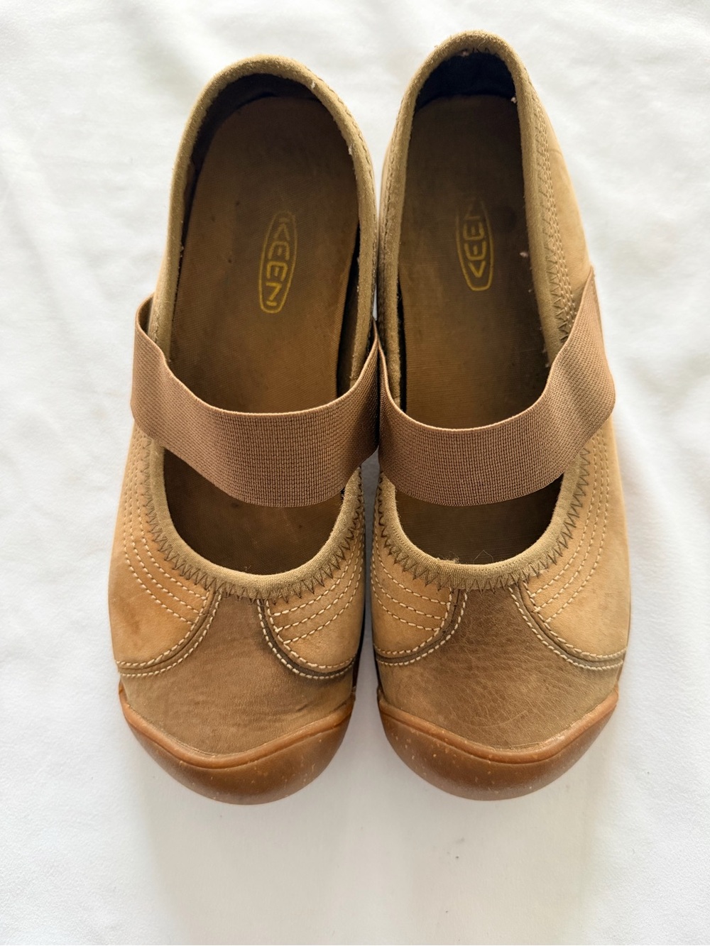 KEEN Sienna Leather Mary Jane Flats Camel Brown Women’s Size 6